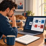 Conceptual illustration of a developer checking the PHP security update October 2026 with a laptop and verification checklist.
